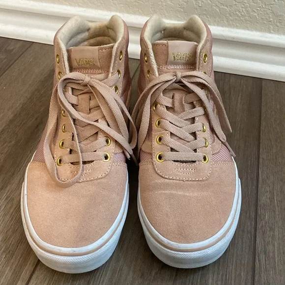 Vans Dusty Rose High Top Sneakers  - size 8.5 - Picture 2 of 5